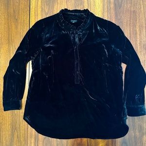 Talbots velvet black blouse/tunic